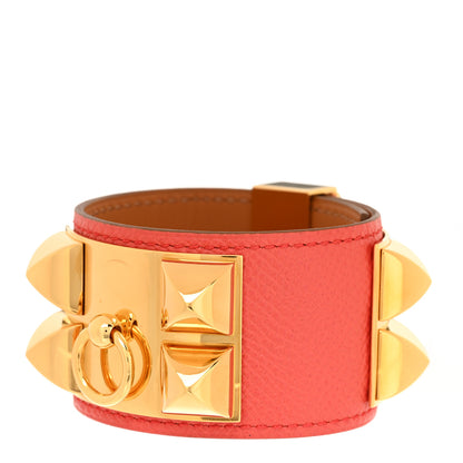 Hermes Epsom Collier De Chien CDC Bracelet S Rose Jaipur 1 of 6