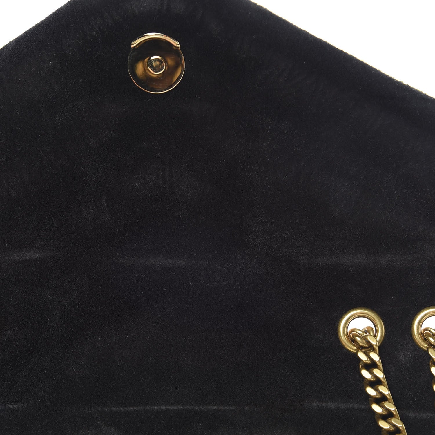 Saint Laurent Metallic Calfskin Y Quilted Small Loulou Monogram Chain Satchel Gold 11 of 11