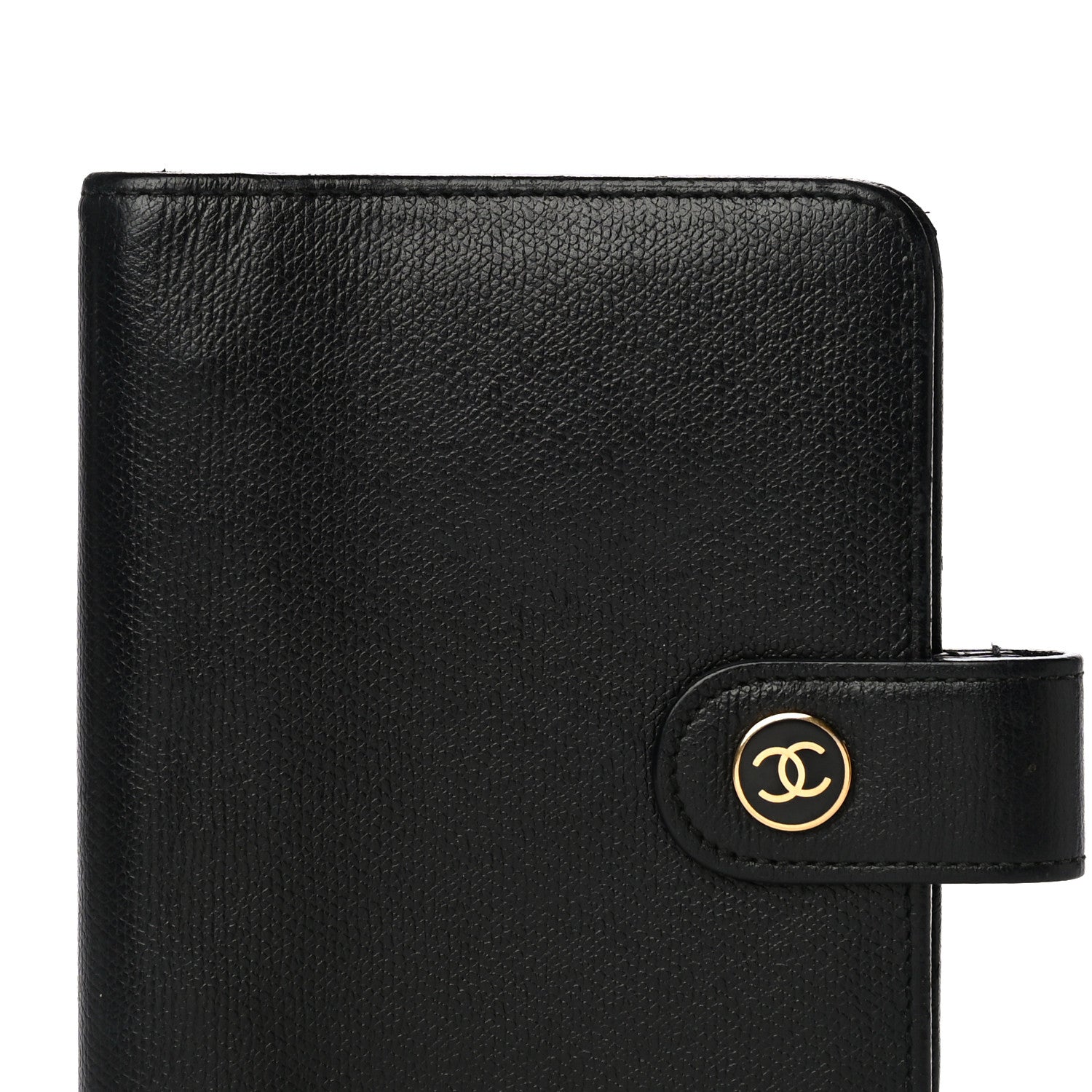 Chanel Grained Calfskin CC Button Pocket Agenda Cover Black 9 of 16