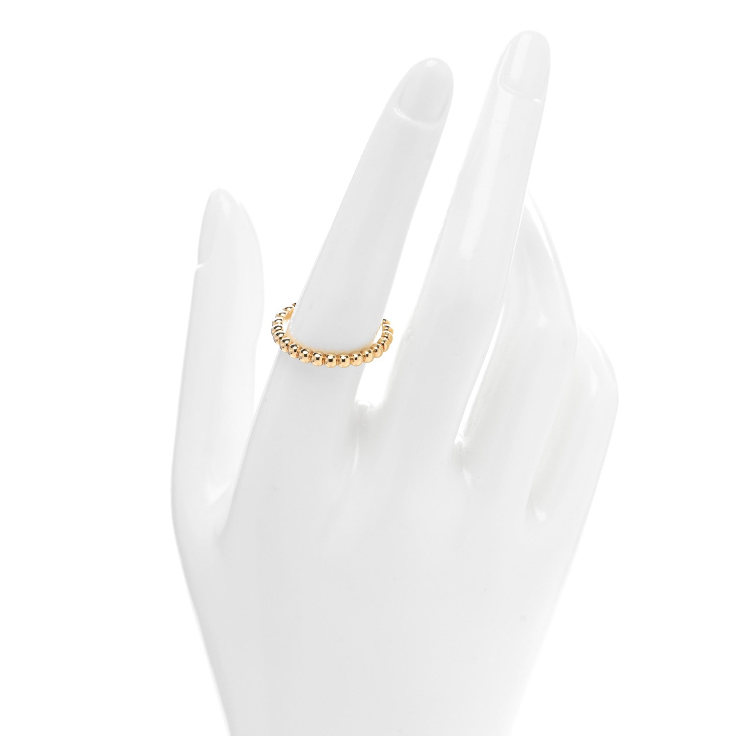 Van Cleef & Arpels 18K Yellow Gold Medium Perlee Ring 57 8 2 of 5