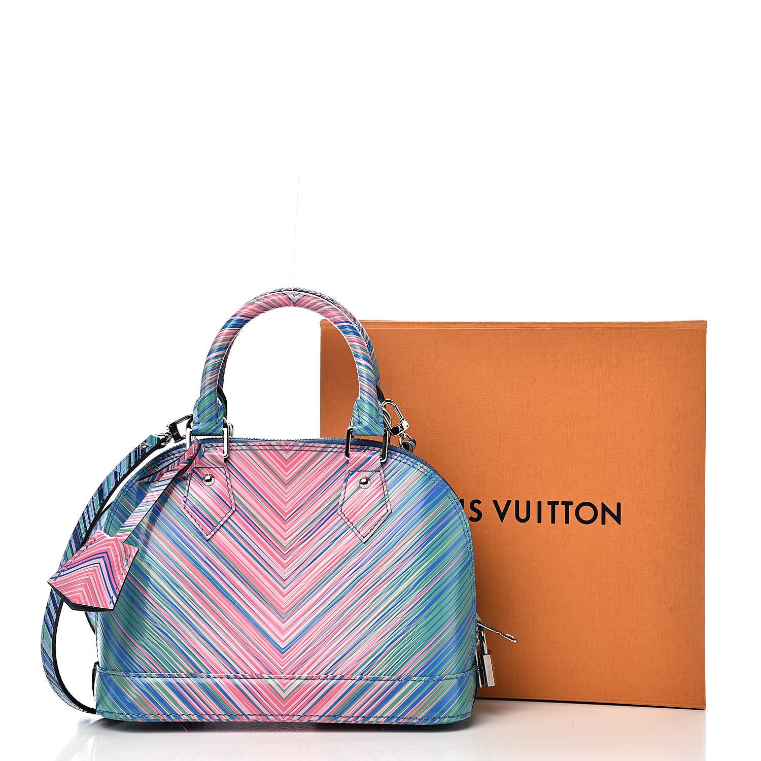 Louis Vuitton Epi Tropical Alma BB Blue Rose 10 of 10