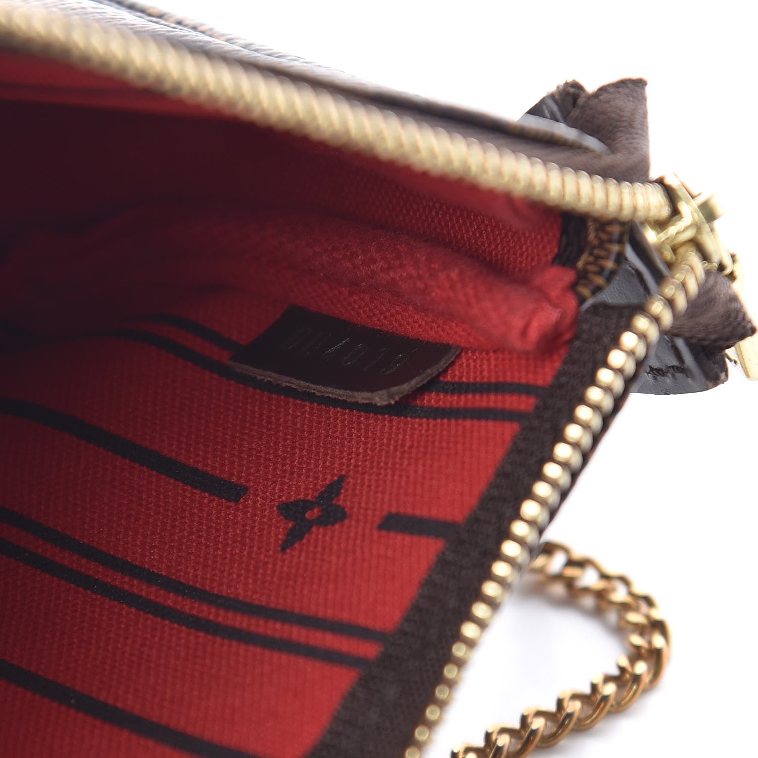 Louis Vuitton Damier Ebene Complice Trunks and Bags Mini Pochette Accessories Red 7 of 7