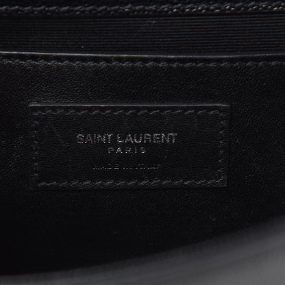 Saint Laurent Grain De Poudre Small Monogram Kate Satchel Black 9 of 10