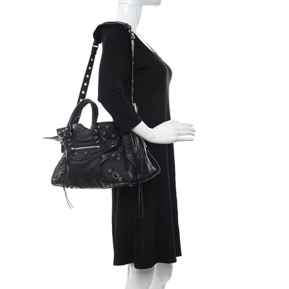 Balenciaga Agneau Arena Neo Cagole City Handbag Black 2 of 8