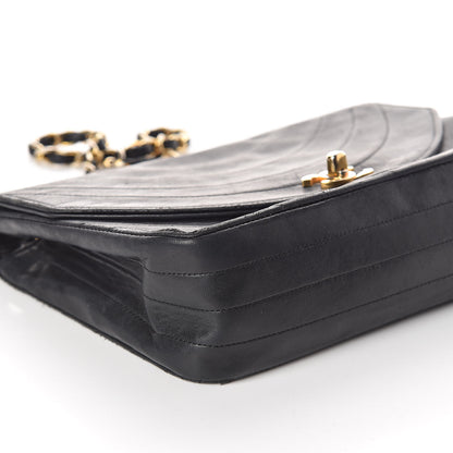 Chanel Lambskin Ribbon Quilted Small Single Flap Black 14 of 16