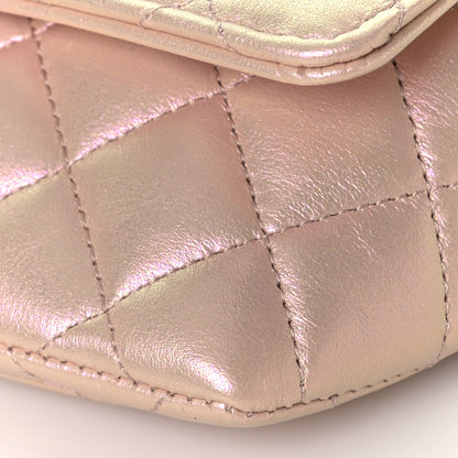 Chanel Iridescent Calfskin Quilted Glasses Case With Chain Pink 10 of 11