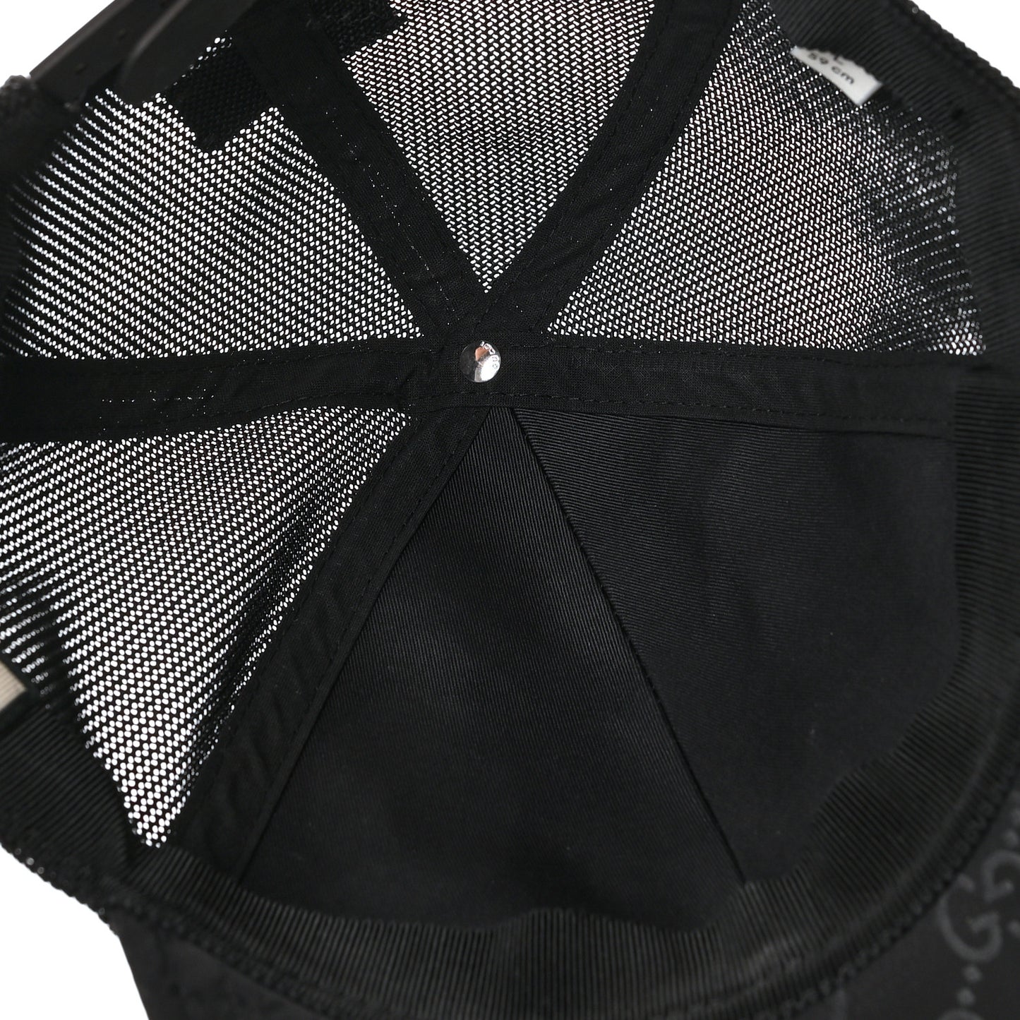 Nylon Monogram Baseball Hat L Black