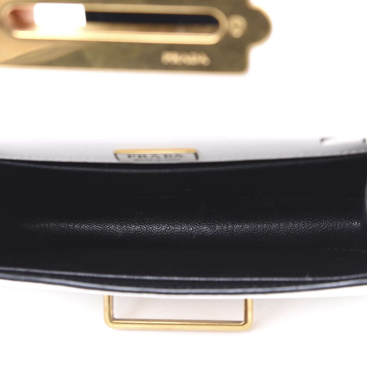 Prada City Calf Saffiano Cahier Bag Talco Black 4 of 8