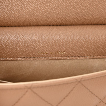 Chanel Caviar Quilted Flap Clutch With Chain Beige 7 of 12