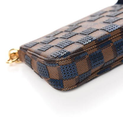 Louis Vuitton Damier Paillettes Mini Pochette Blue 8 of 9