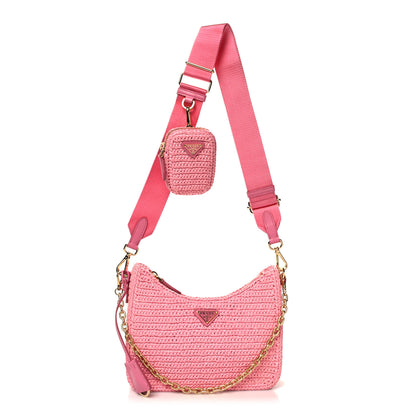 Prada Yarn Raffia Effect Crochet Re-Edition 2005 Shoulder Bag Petalo 1 of 10