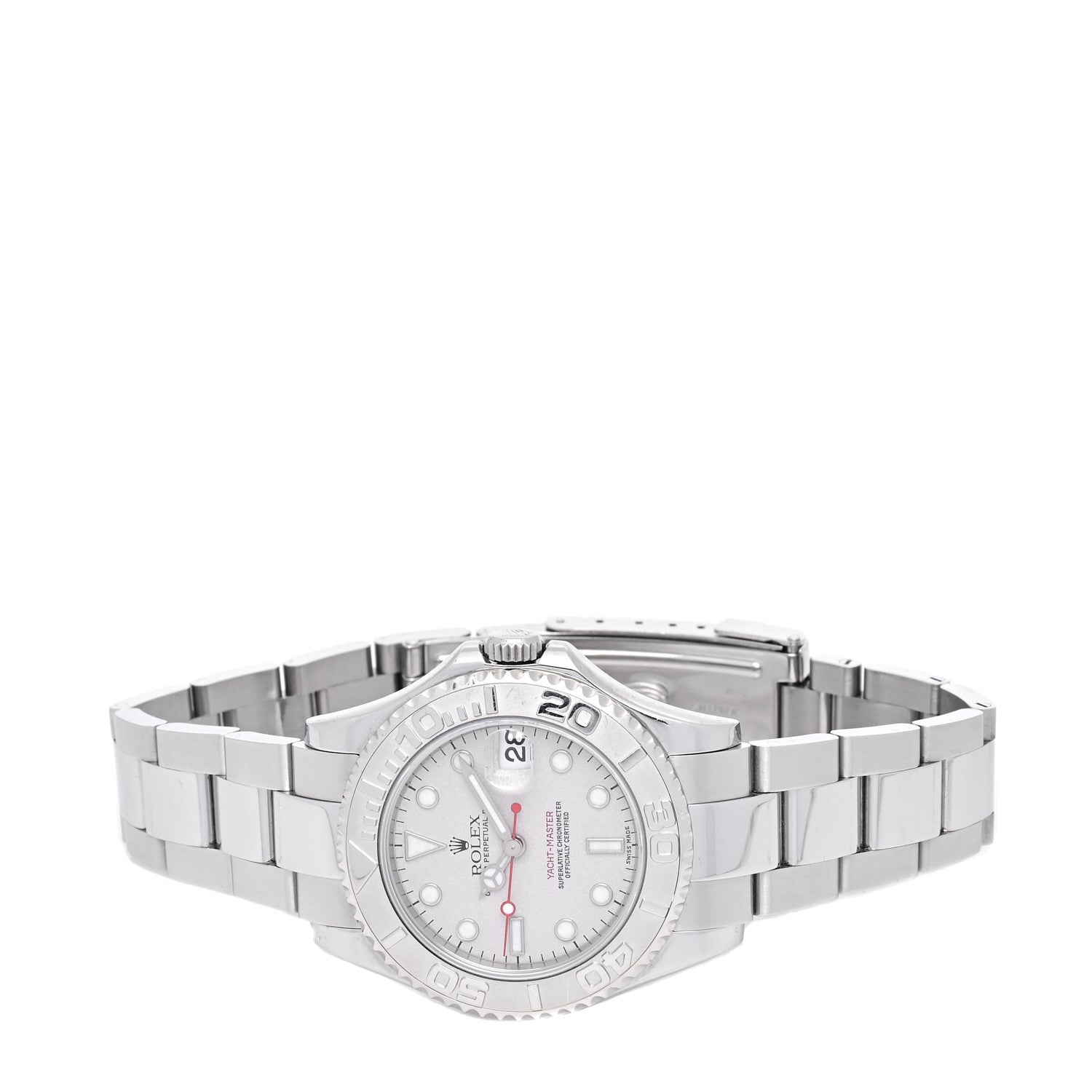 Rolex Stainless Steel Platinum 35mm Yacht-Master Watch Silver 168622 2 of 4