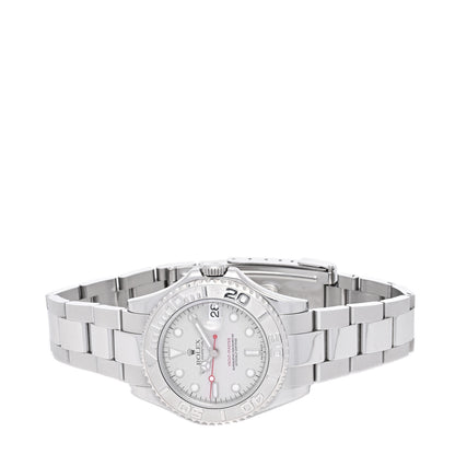 Rolex Stainless Steel Platinum 35mm Yacht-Master Watch Silver 168622 2 of 4