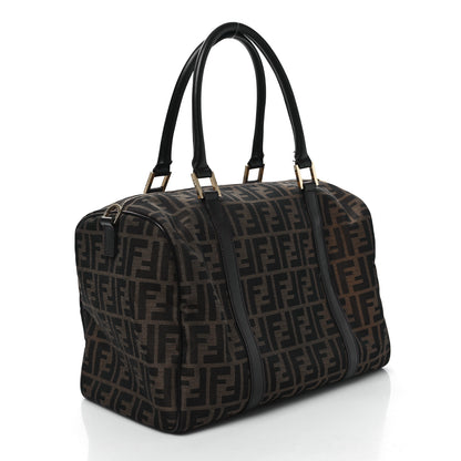 Fendi Zucca Medium Convertible Boston Satchel Tobacco Brown 3 of 9