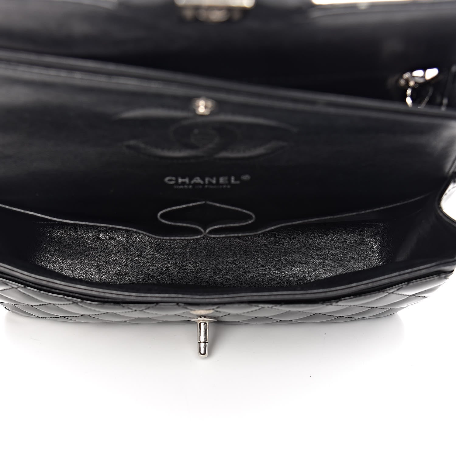 Chanel Patent Quilted Medium Double Flap Black 5 of 17
