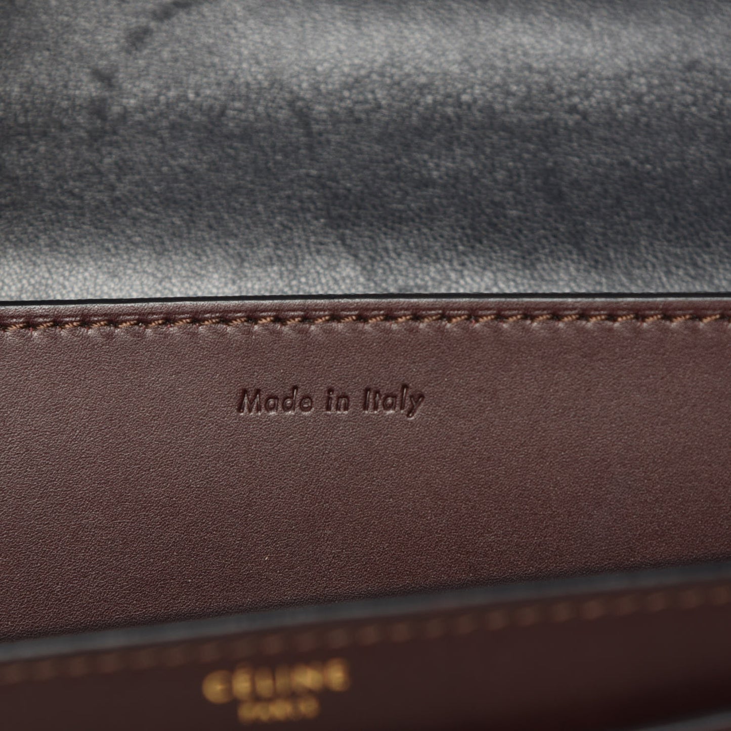 Calfskin Bicolor Medium Case Flap Navy Burgundy