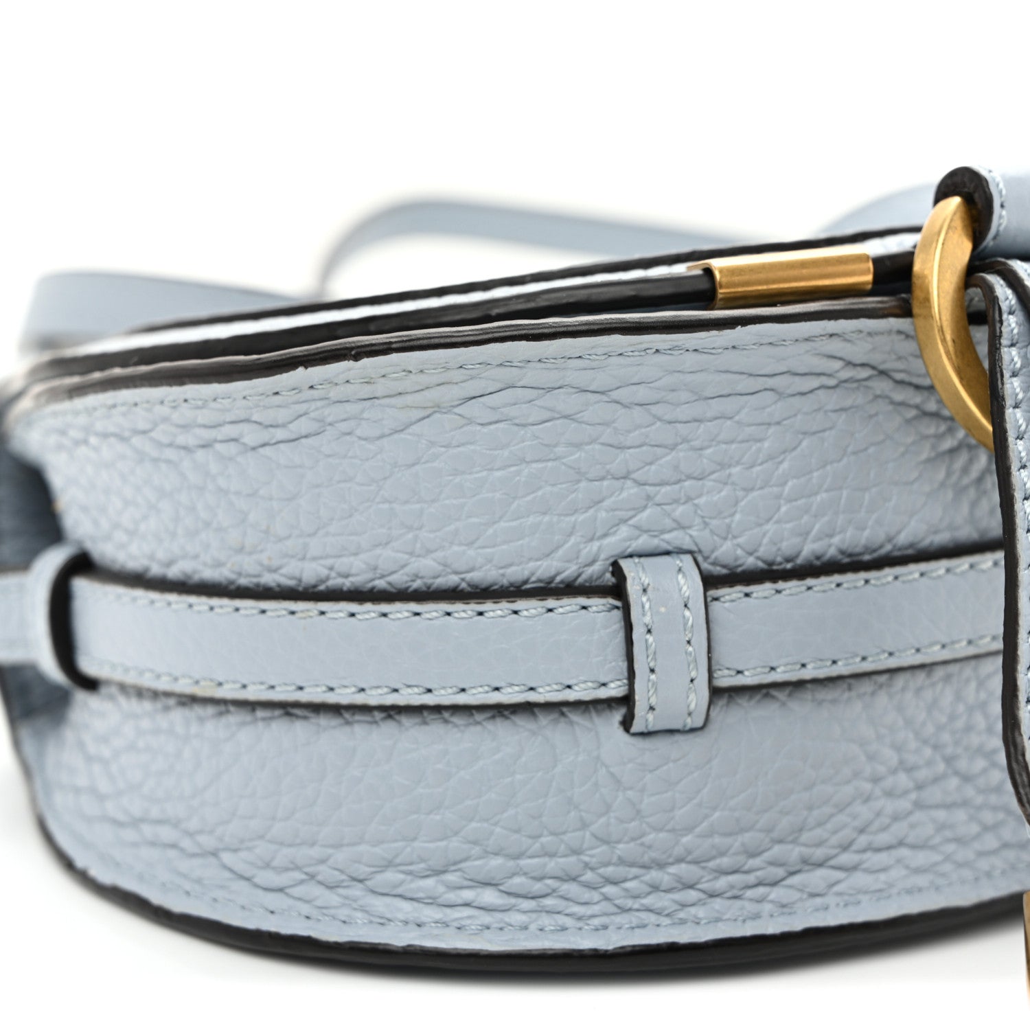 Chloe Calfskin Nano Marcie Saddle Bag Shady Blue 8 of 9