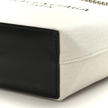 Balenciaga Canvas Calfskin Duty Free Phone Holder Bag Natural Black 8 of 8