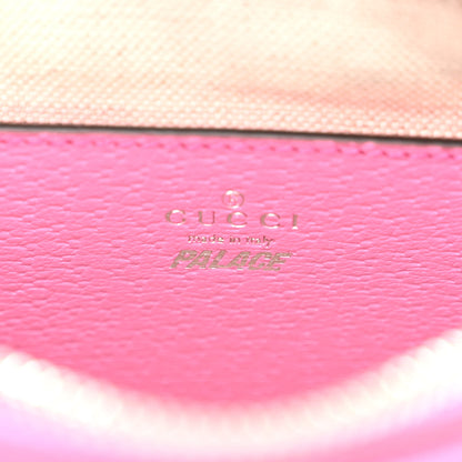 Gucci X PALACE GG Supreme Monogram Palace Textured Dollar Calfskin Shoulder Bag Pink Pale Rose Palace 6 of 9