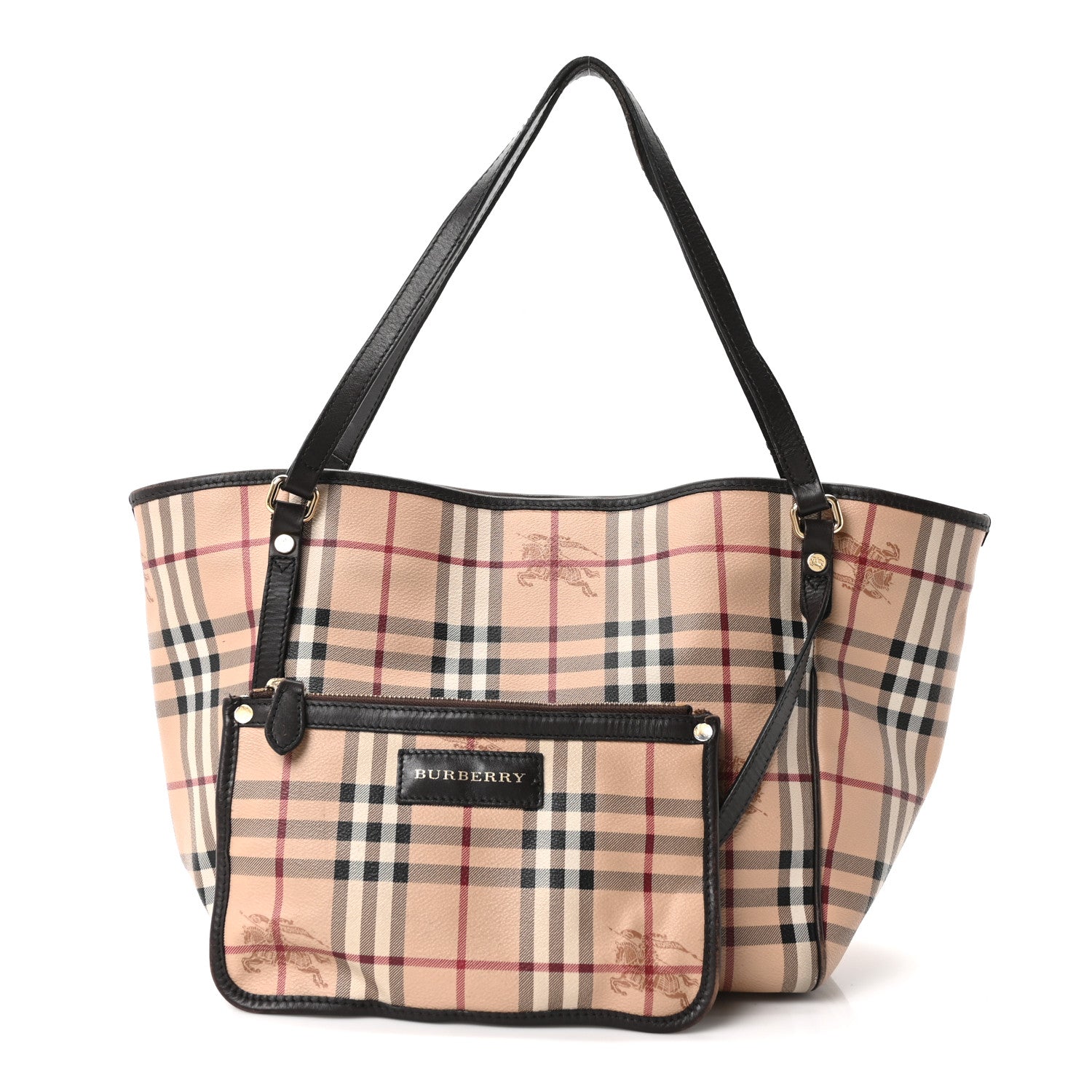 Burberry Haymarket Check Small Canterbury Tote Chocolate 3 of 15