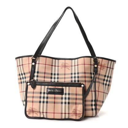 Burberry Haymarket Check Small Canterbury Tote Chocolate 3 of 15
