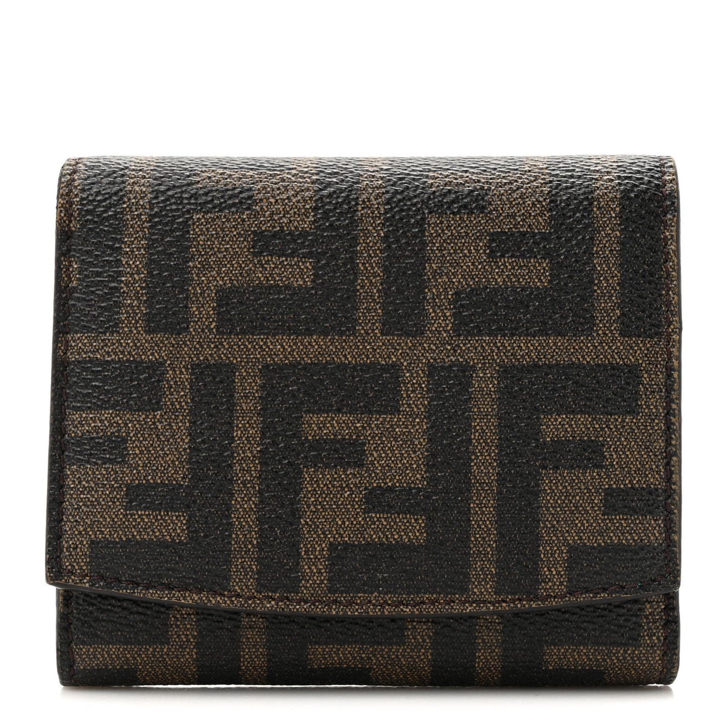 Vitello Elite Zucca Compact Wallet Tobacco Turquoise