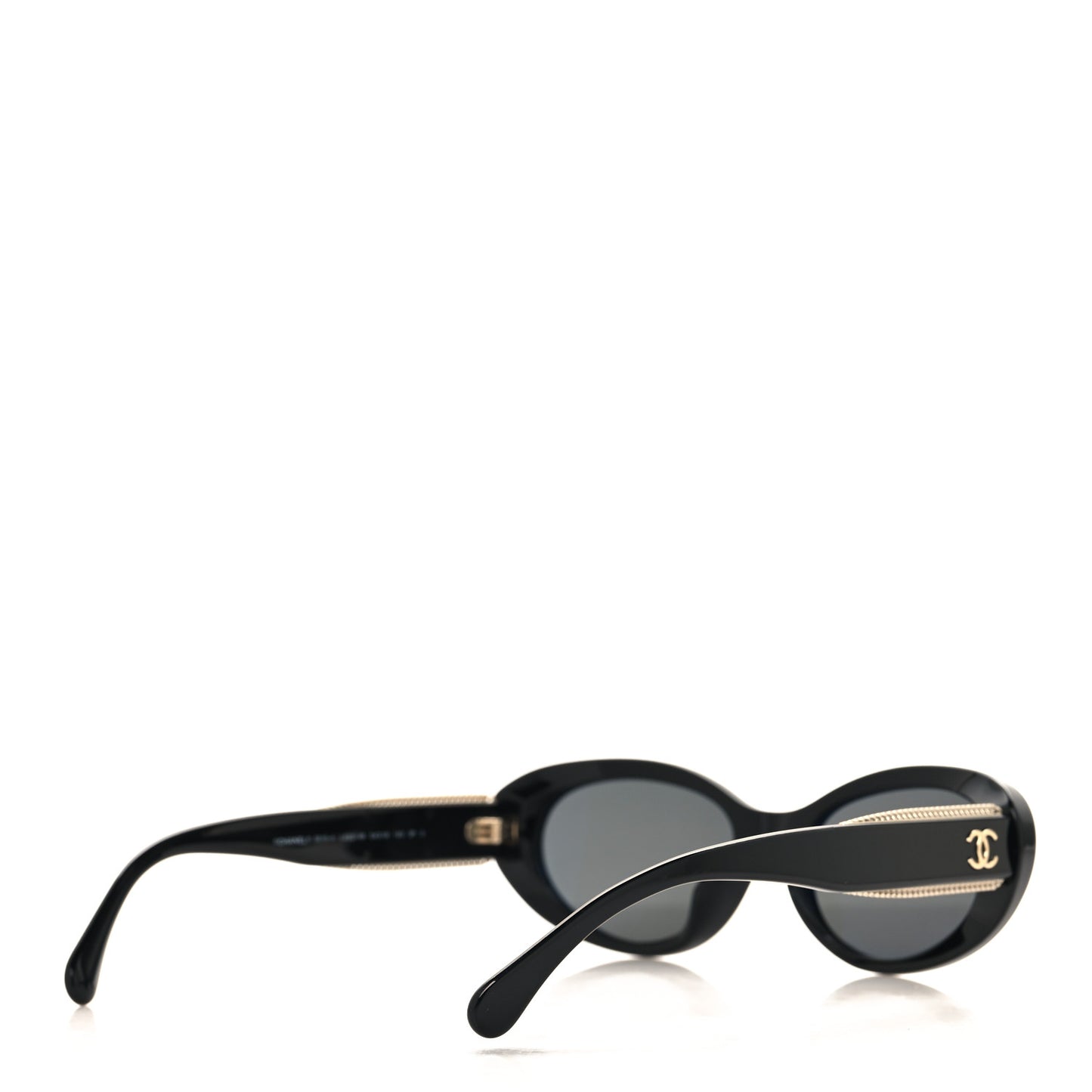 Acetate Oval Sunglasses 5515-A Black