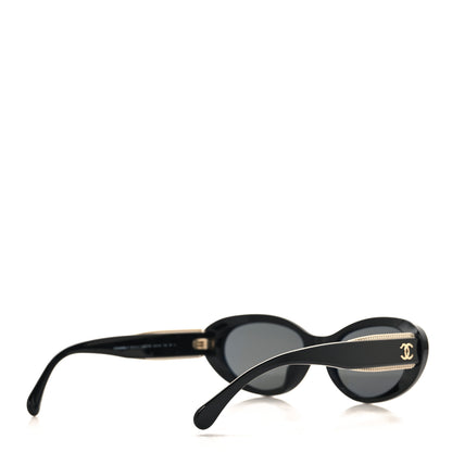 Chanel Acetate Oval Sunglasses 5515-A Black 4 of 7