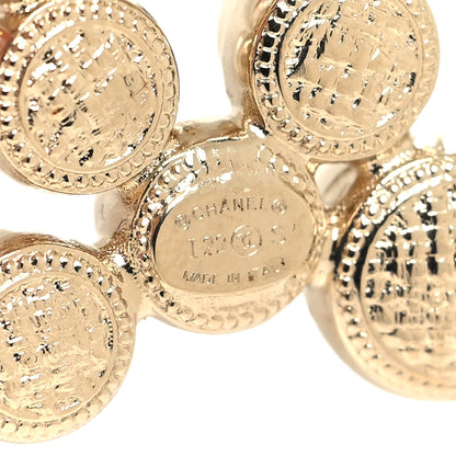 Chanel Metal Pearl Crystal CC Brooch Gold 3 of 3