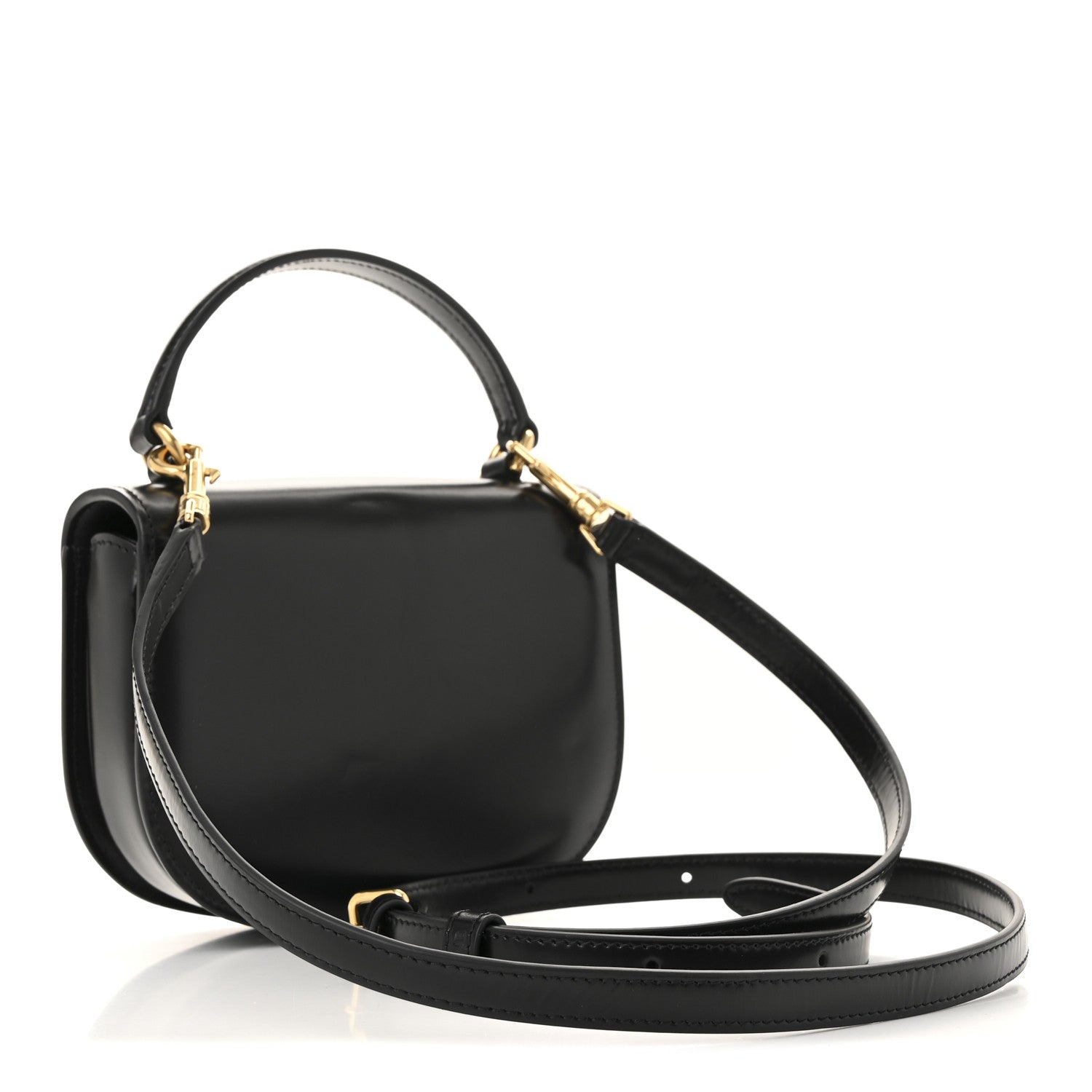 Celine Shiny Calfskin Triomphe Mini Besace Clea Black 3 of 11