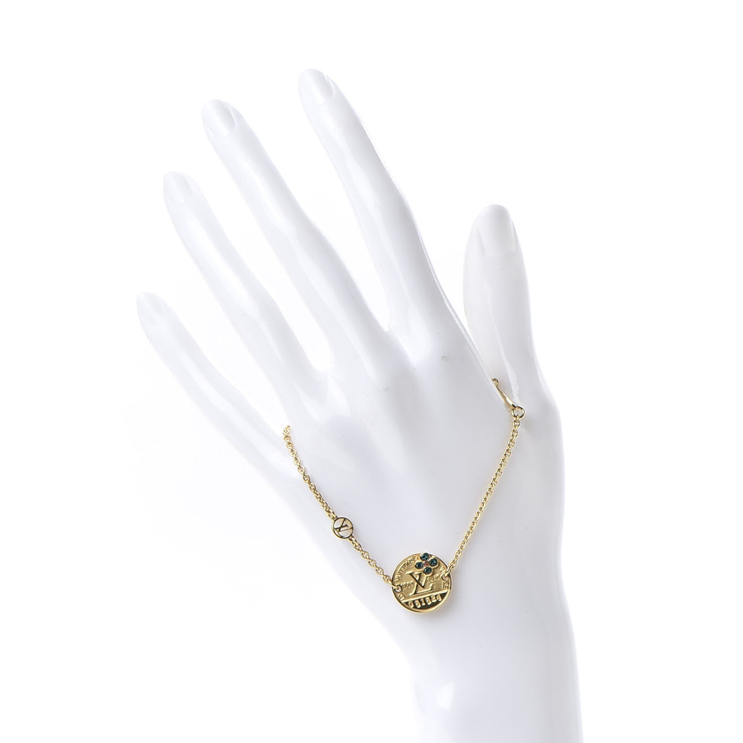 Louis Vuitton Metal Miss Windsor Medal Bracelet Gold 2 of 6