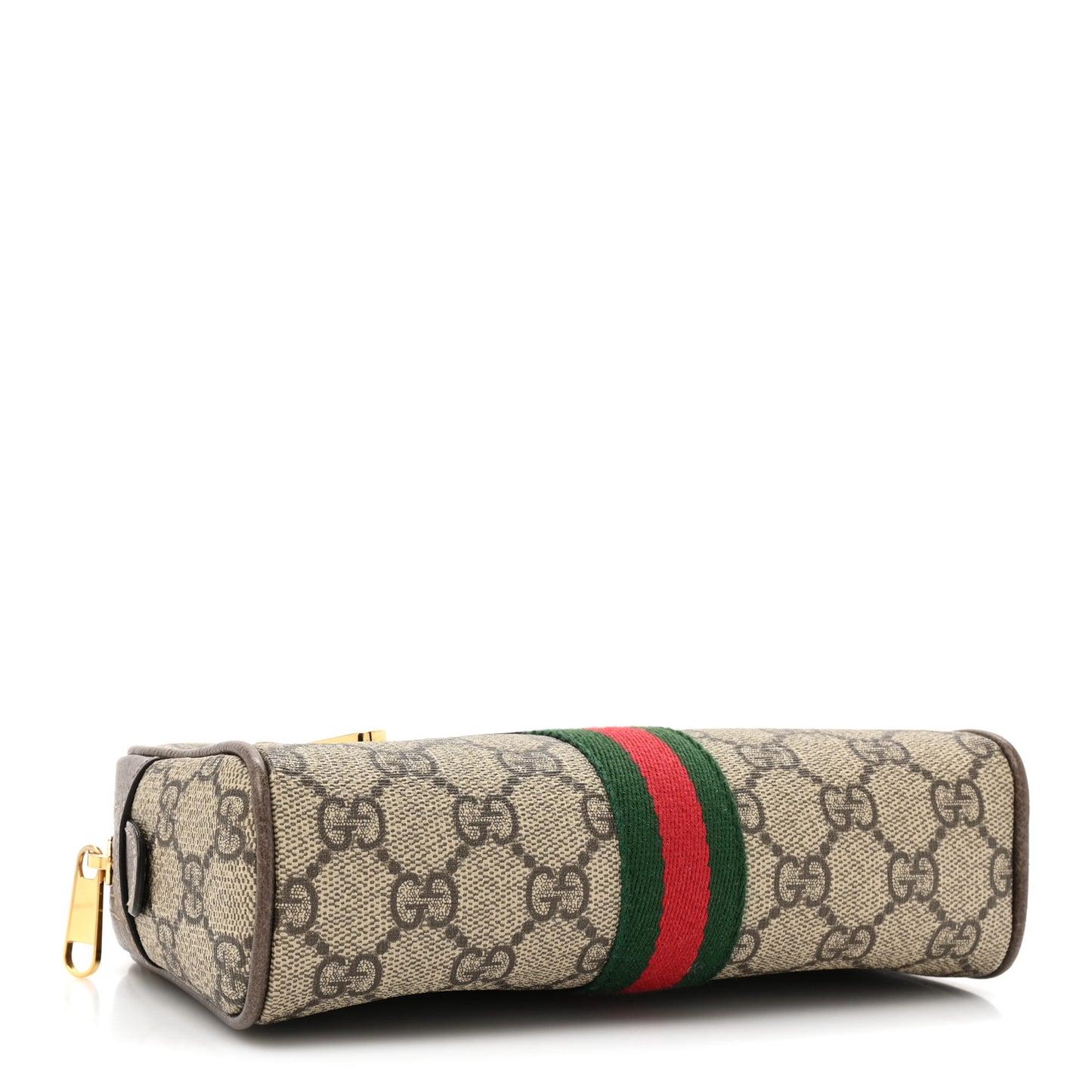 GG Supreme Monogram Web Small Ophidia Belt Bag 85 34 Dark Brown