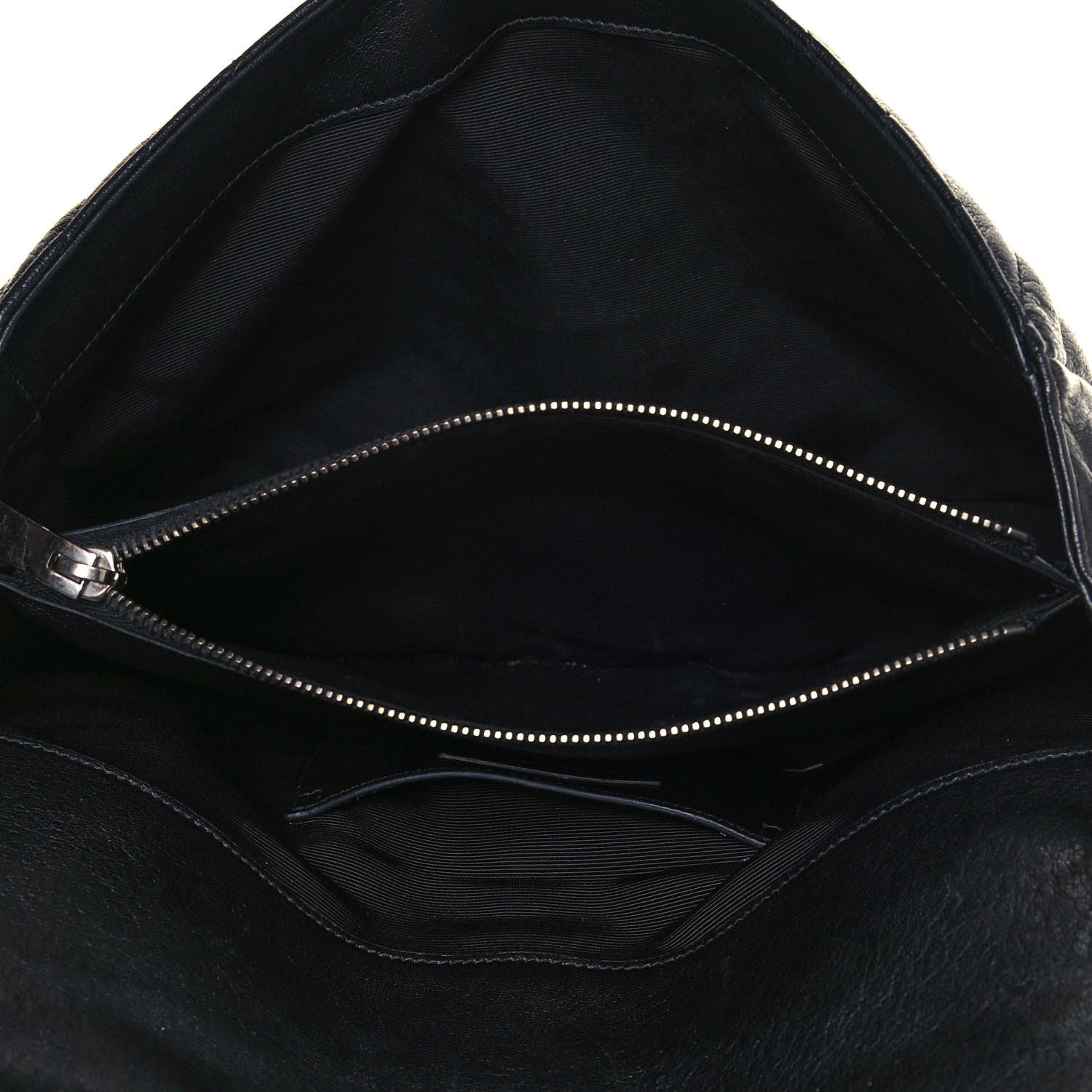 Saint Laurent Sheepskin Matelasse Chevron Monogram Large College Satchel Black 5 of 11