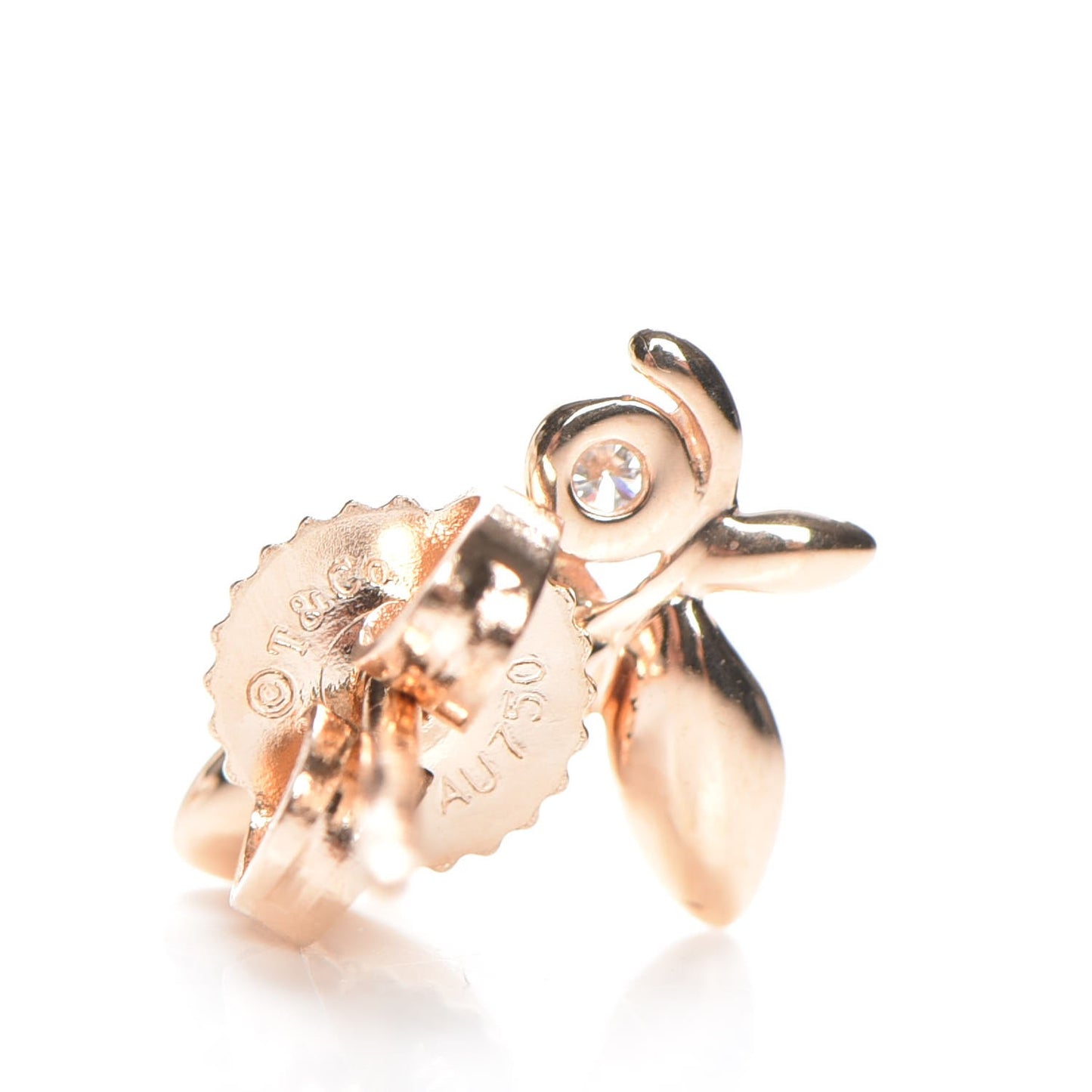18K Rose Gold Diamond Paloma Picasso Olive Leaf Earrings
