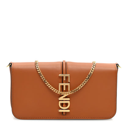 Fendi Vitello Grace Matte Fendigraphy Wallet on Chain Cuoio 1 of 11