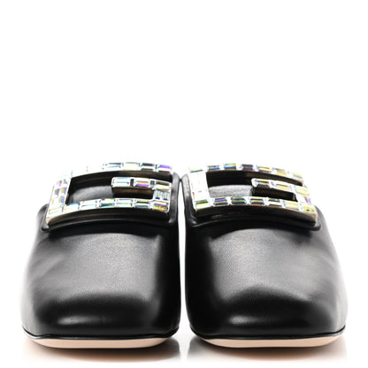 Gucci Malaga Kid Crystal Square G Madelyn 60mm Mules 37.5 Black 2 of 10