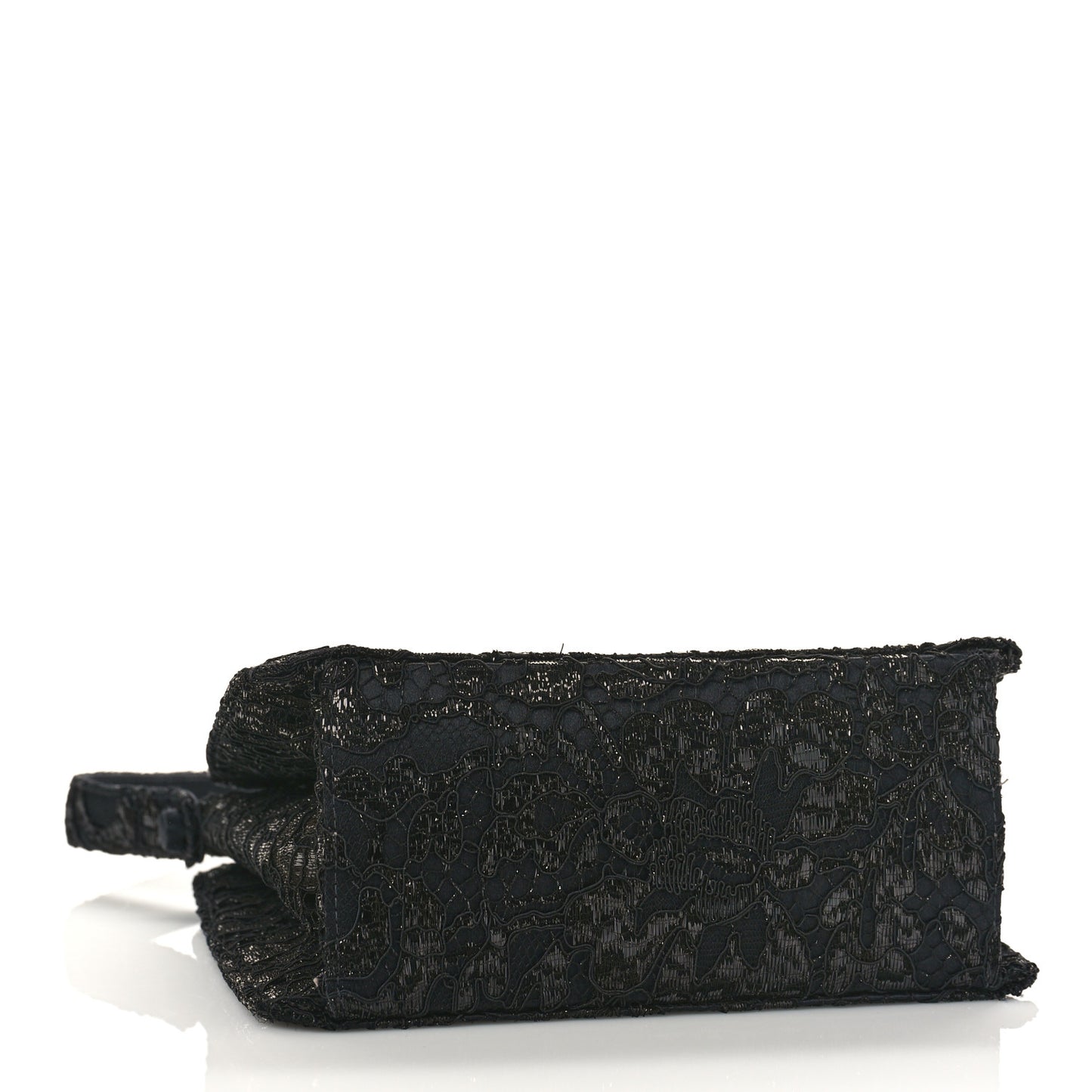 Lace Satin CC Top Handle Black