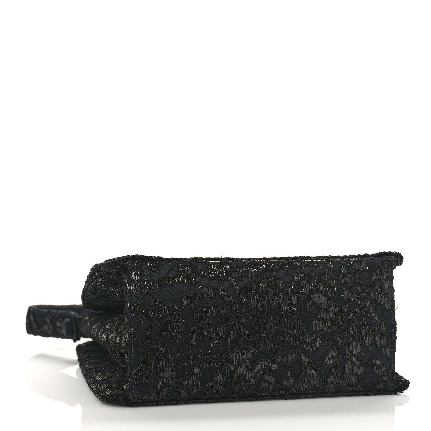 Chanel Lace Satin CC Top Handle Black 4 of 10