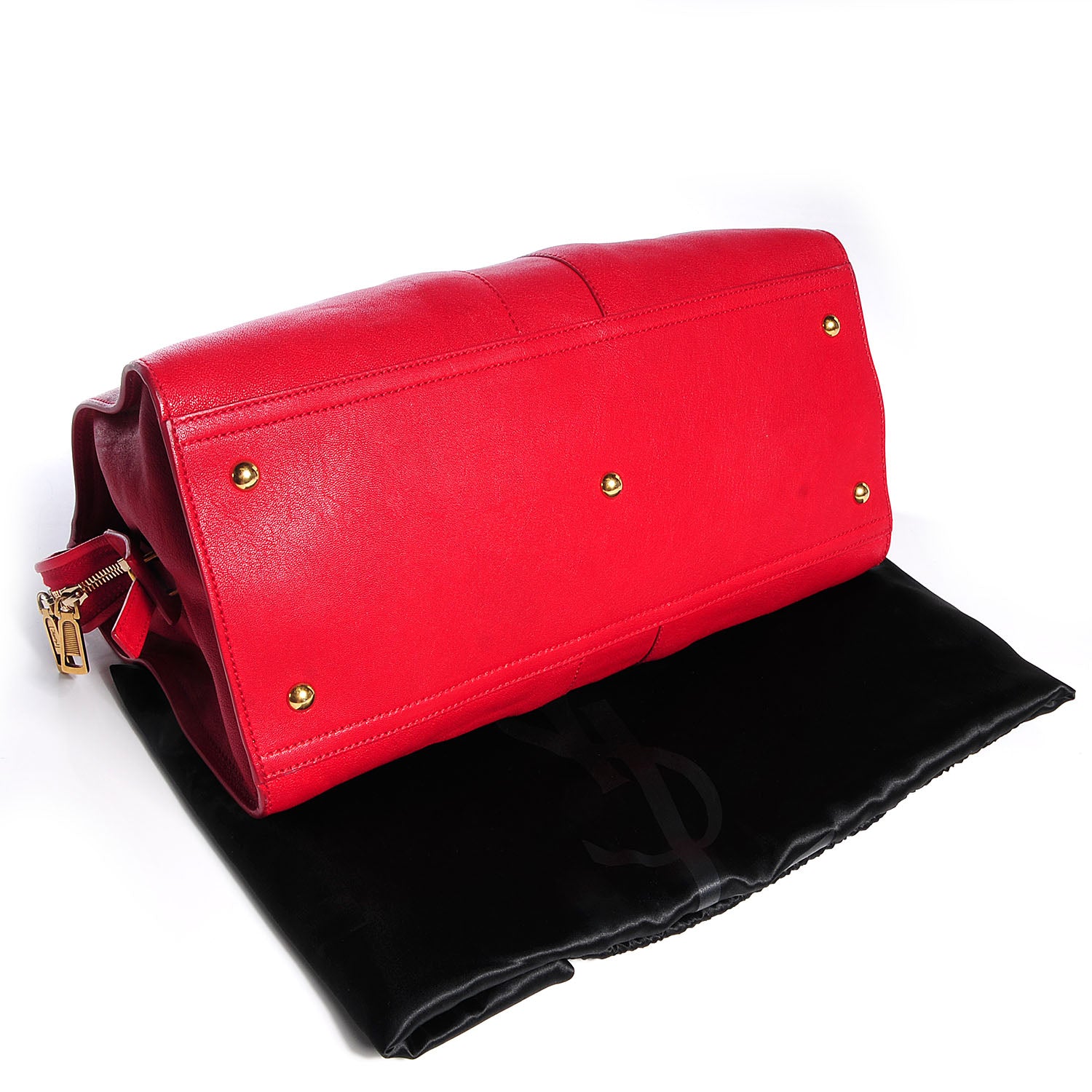 Saint Laurent Sheepskin Medium Cabas ChYc Red 4 of 9