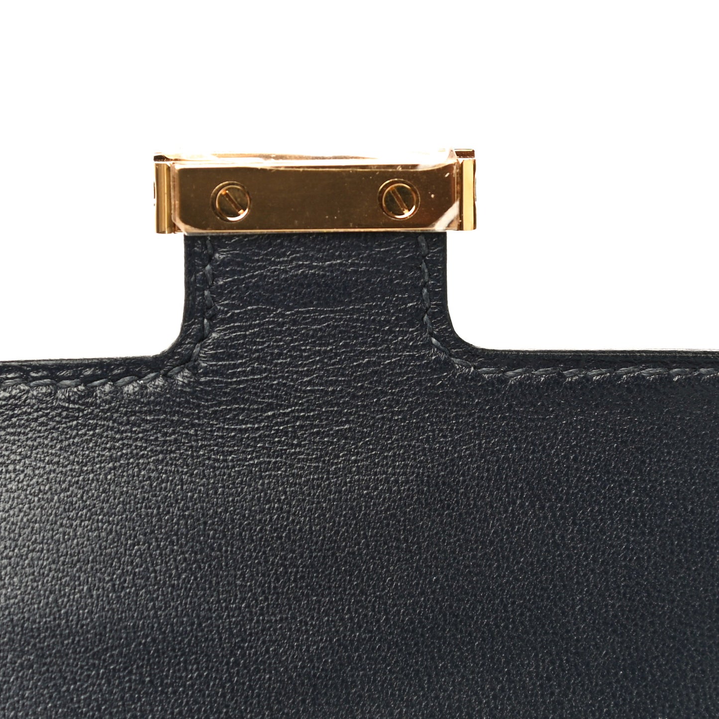 Shiny Alligator Constance Long Wallet Bleu Marine