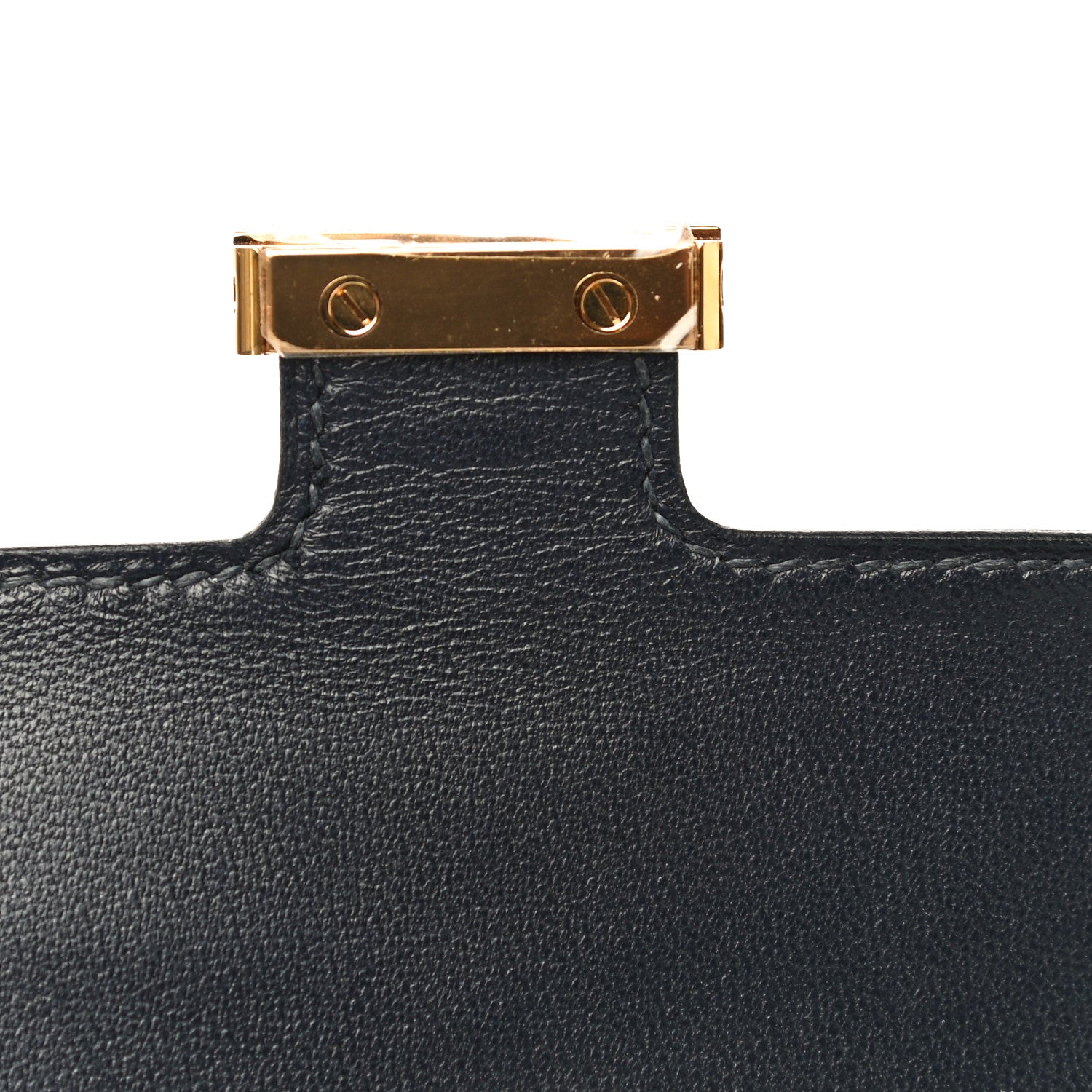 Hermes Shiny Alligator Constance Long Wallet Bleu Marine 10 of 14