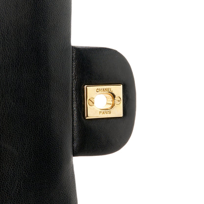 Chanel Lambskin Quilted Medium Double Flap Black 7 of 12