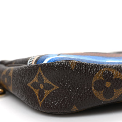 Louis Vuitton Monogram 2019 Christmas Animation Mini Venice Pochette Accessories Blue 7 of 8