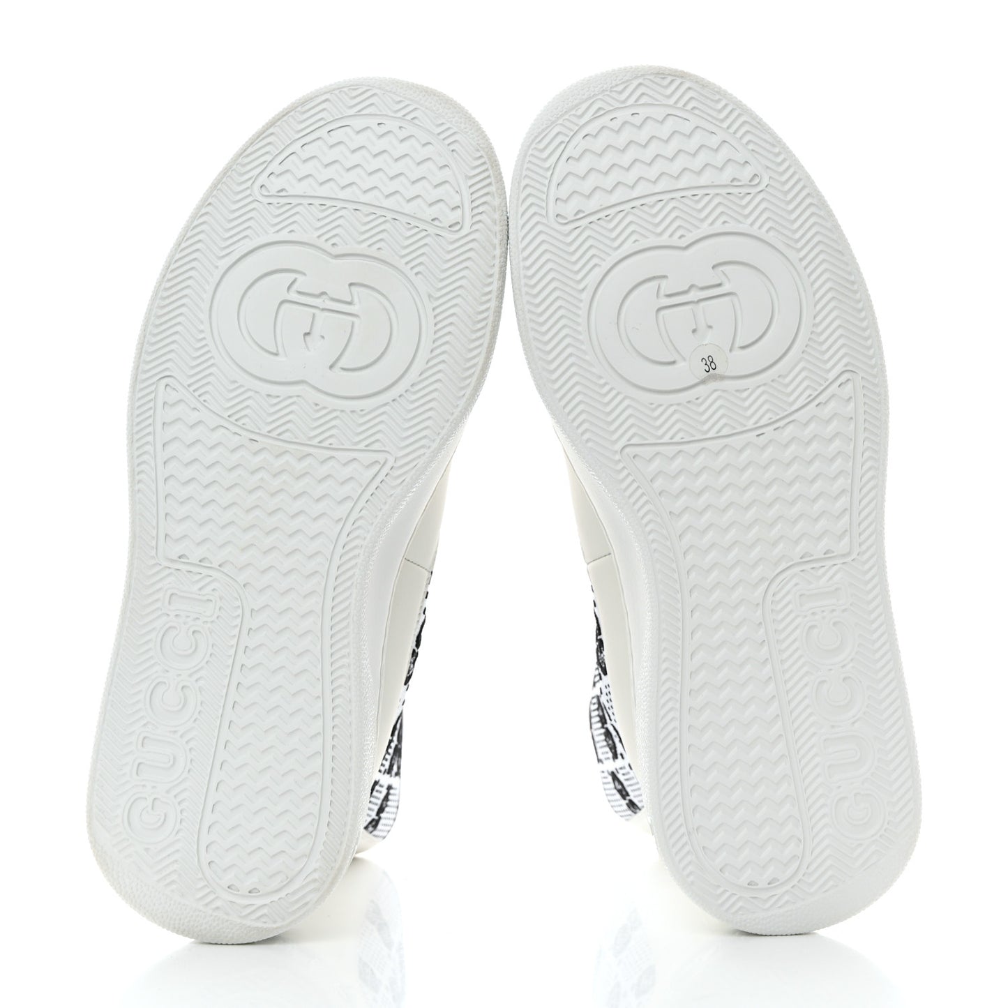 Dali Soft Calfskin Technical Jersey Knit GG Monogram Ankle Boots 38 White Great White Black
