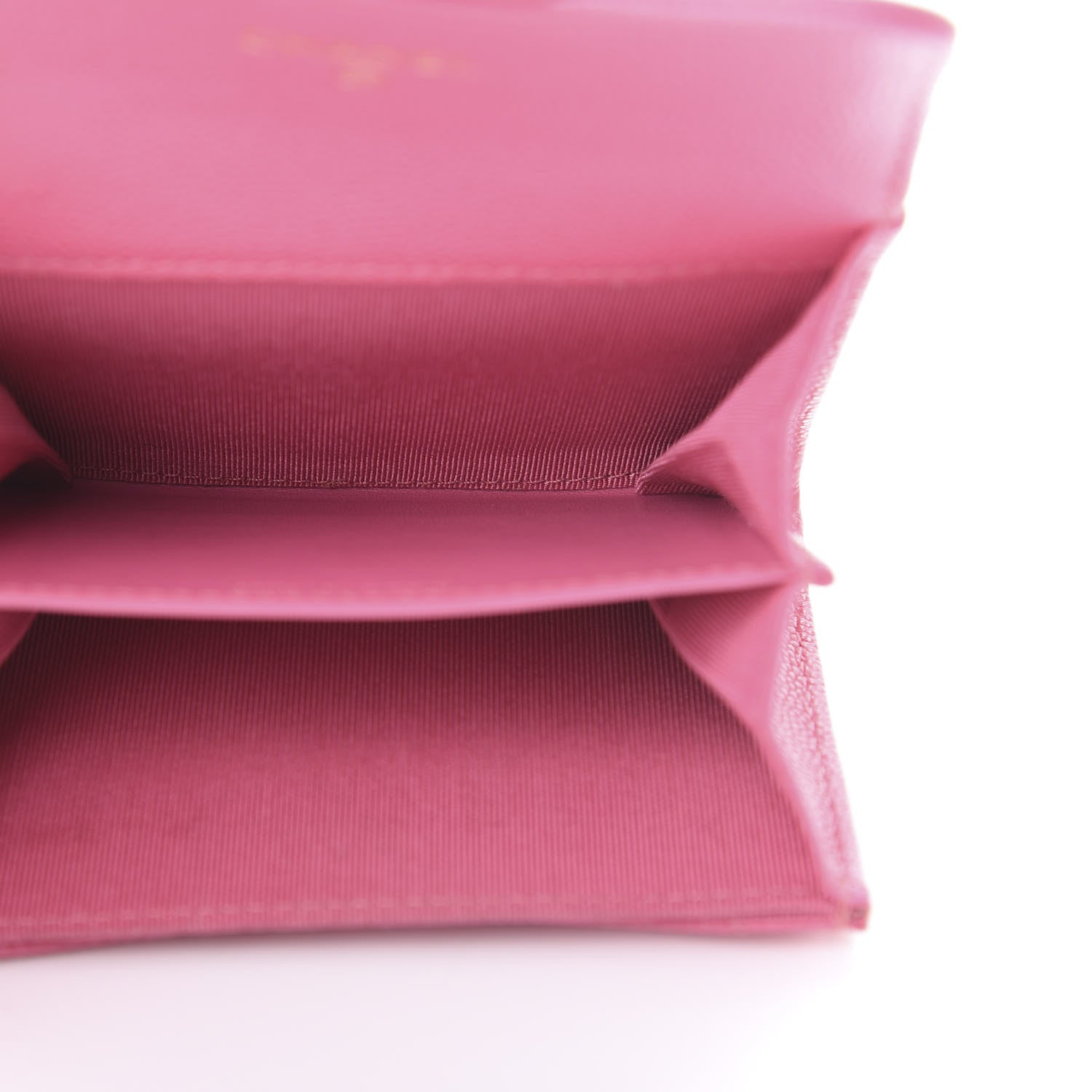 Chanel Caviar Quilted Flap Card Holder Wallet Pink 5 of 9