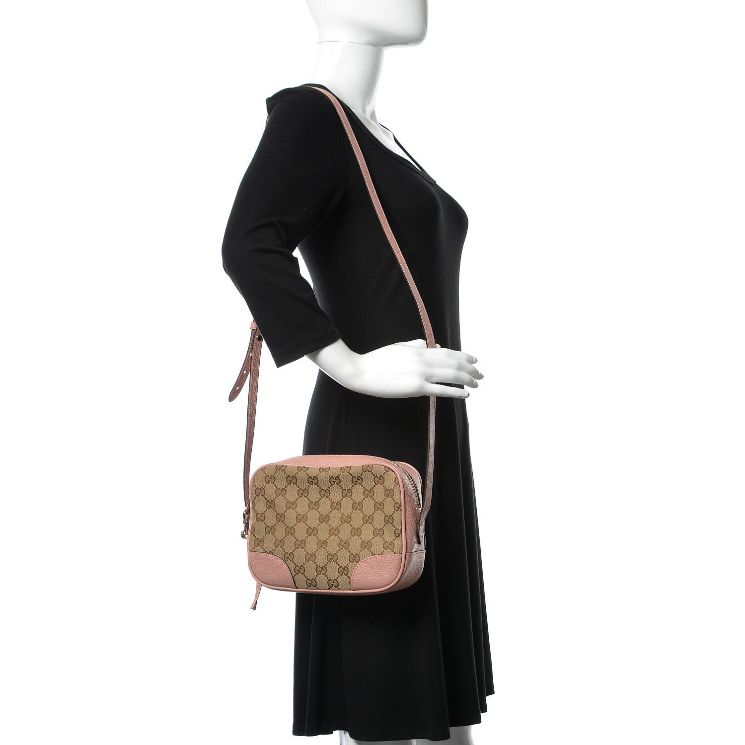Gucci Monogram Mini Bree Messenger Bag Beige Soft Pink 2 of 9