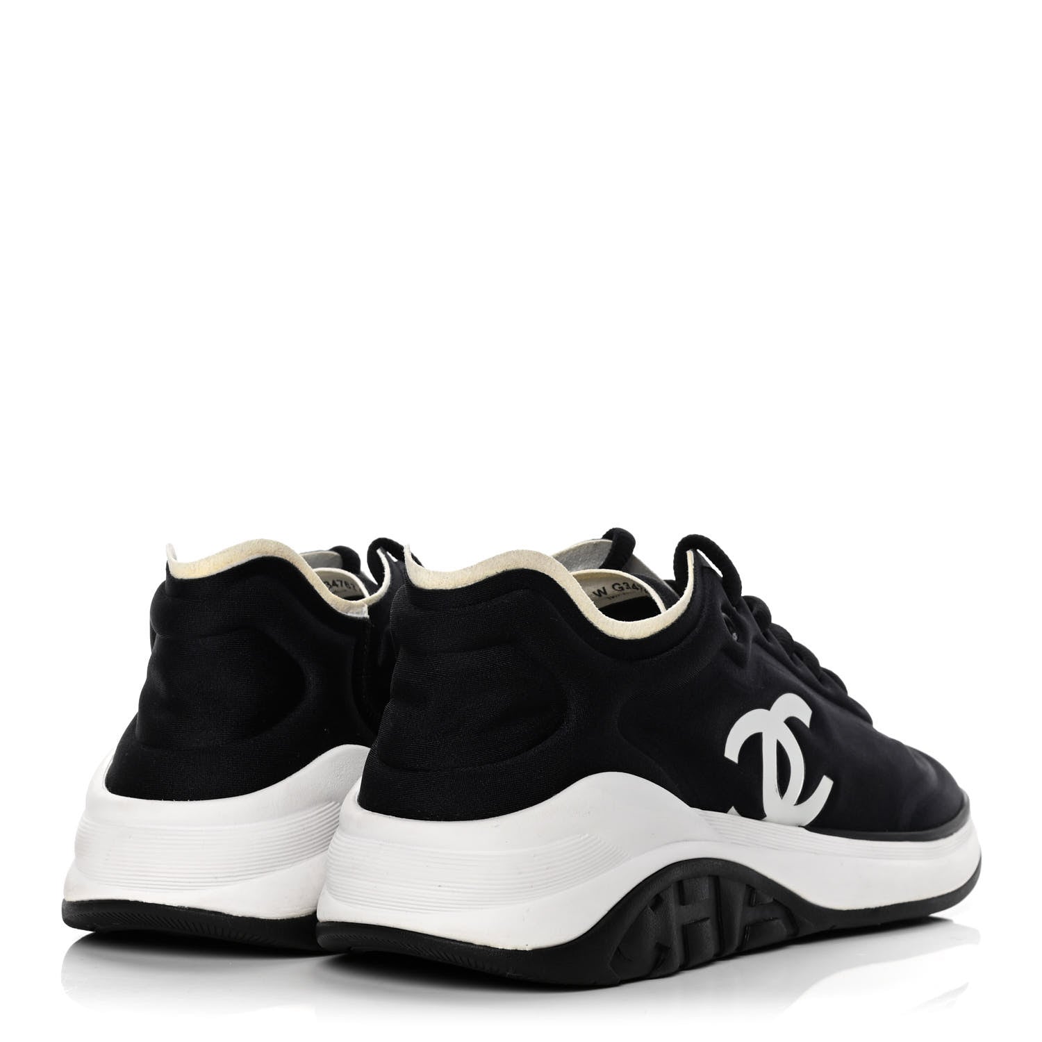 Chanel Lycra CC Sneakers 39 Black 3 of 5