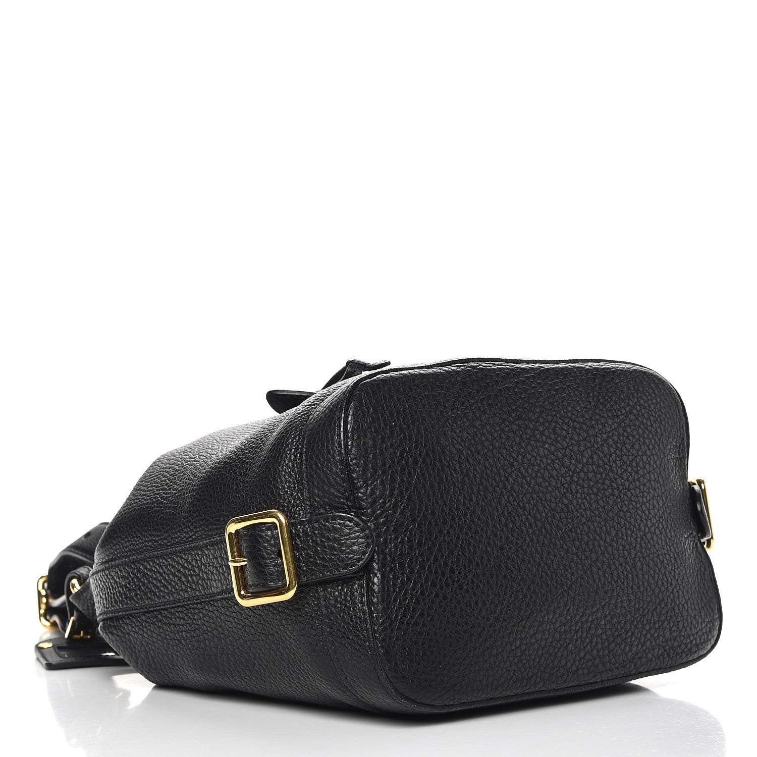 Prada Vitello Daino Drawstring Bucket Nero Black 4 of 10