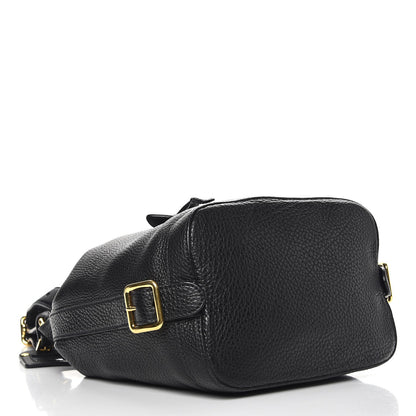 Prada Vitello Daino Drawstring Bucket Nero Black 4 of 10