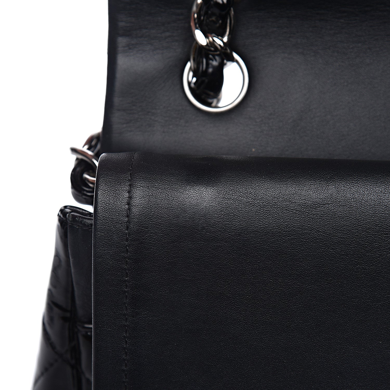 Chanel Patent Quilted Jumbo Double Flap Black 9 of 22
